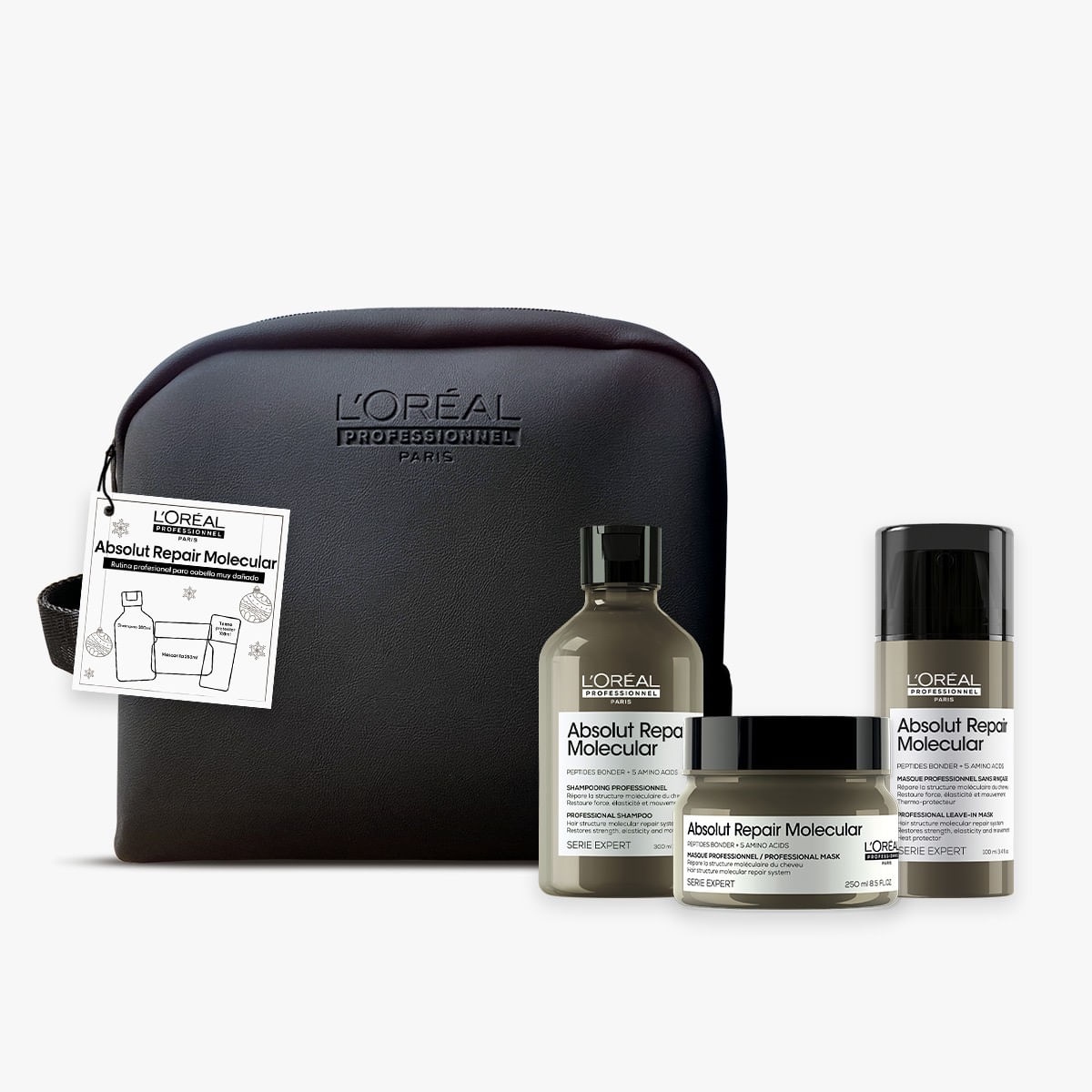 Loreal pack para cabello dañado l'oréal absolut repair molecular shampoo + acondicionador + mascaril