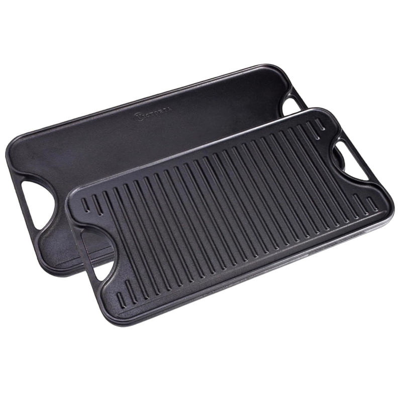 Plancha Parrilla Victoria De Hierro Fundido 47x25cm - Curado