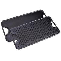 Plancha Reversible Hierro Fundido Esmaltado 47x25 Cm
