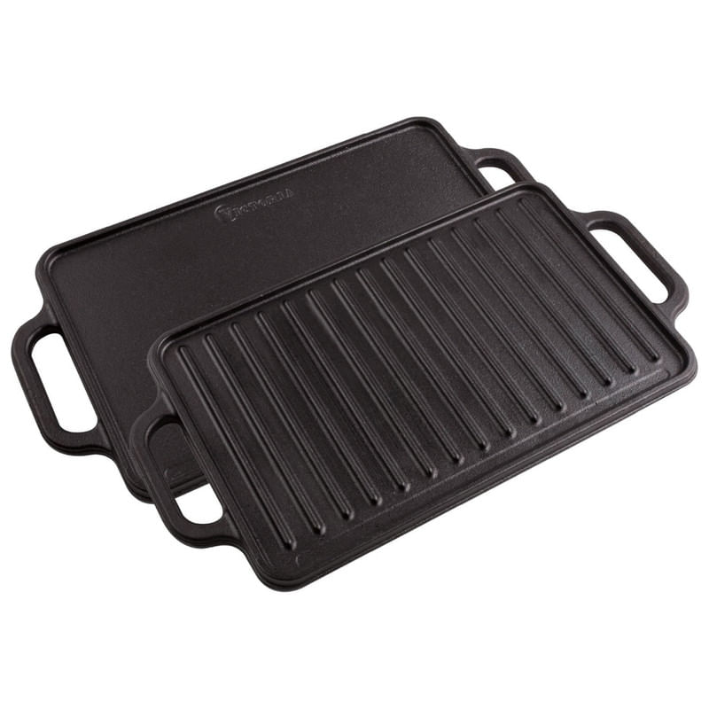Plancha Asadora Hierro Fundido Esmaltada 21x33Cm