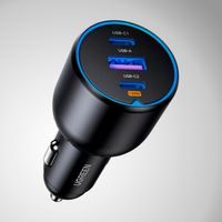 Cargador para autos de carga rápida Ugreen 130W 3-Port EC705