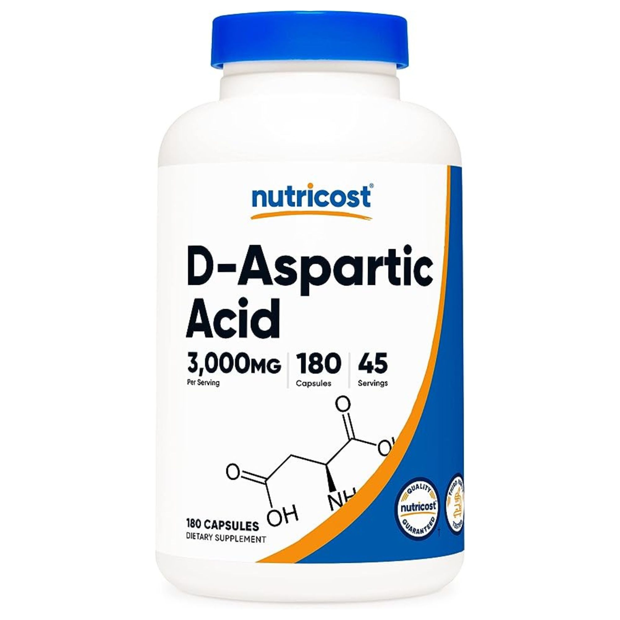 Ácido Aspartico Nutricost 3000 Mg 180 Capsulas