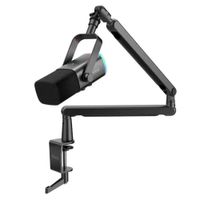 Fifine - Micrófono Ampligame TAM8 XLR/USB (Incluye Brazo) - Negro