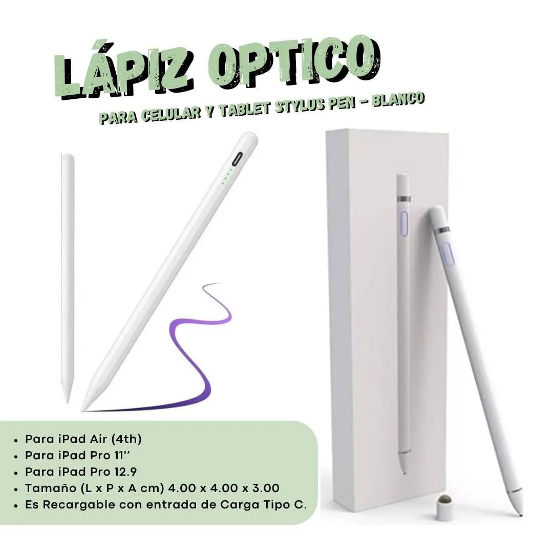 Lápiz Óptico Universal Recargable para Tablet iPad y Celulares