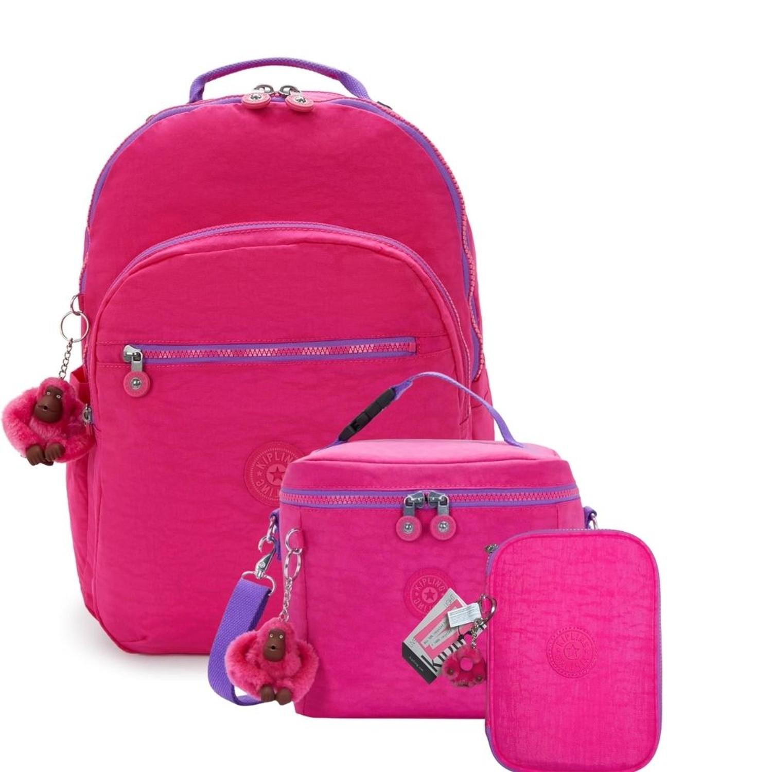 Set Back to School kipling Mochila Lonchera y Cartuchera