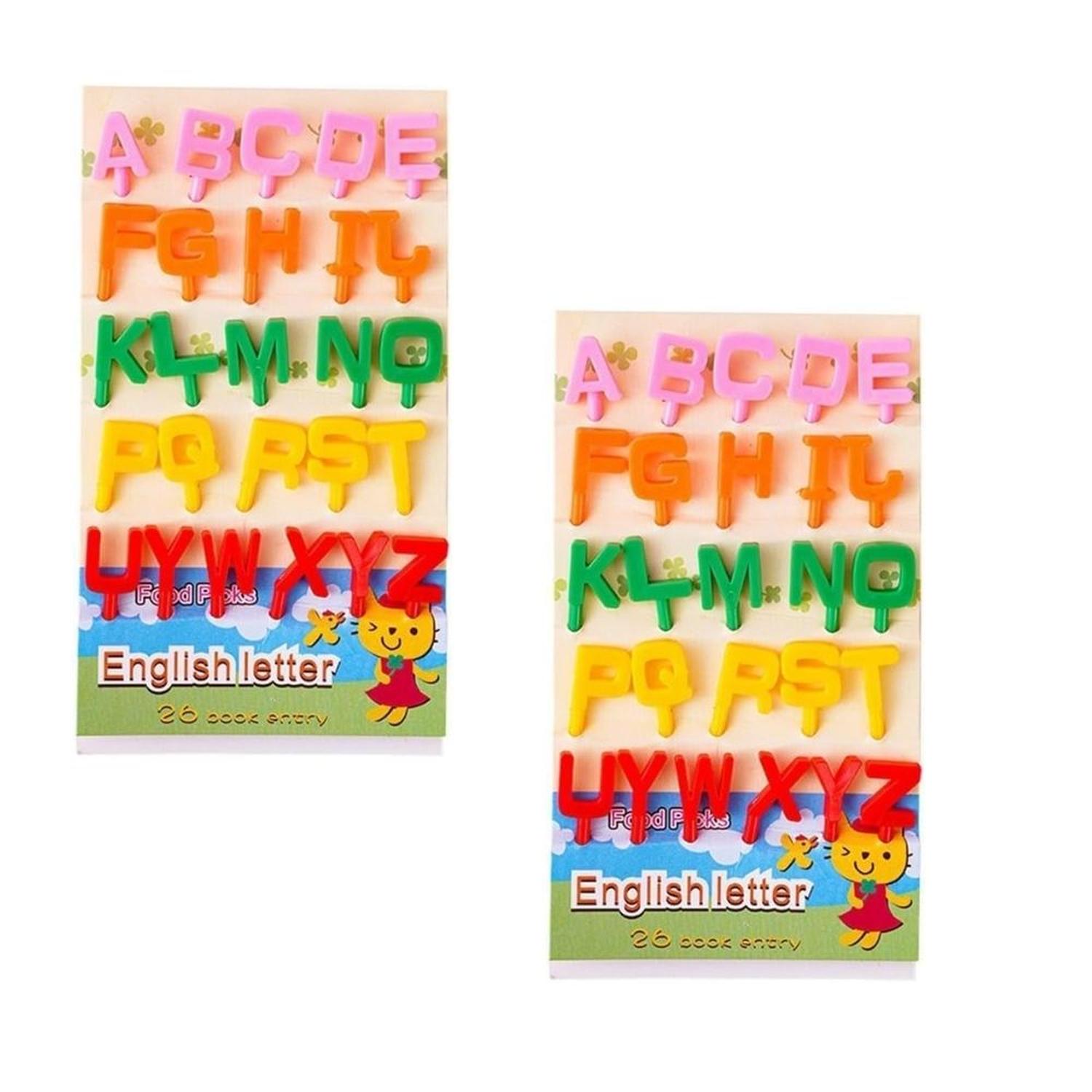 Pickers o Montadientes letras de abecedario - Packx2