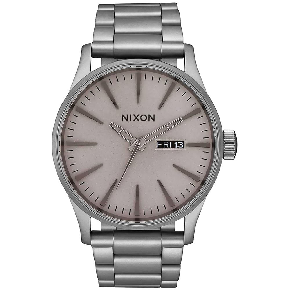 Reloj Nixon Sentry A3563166 Fecha Gris Gunmetal