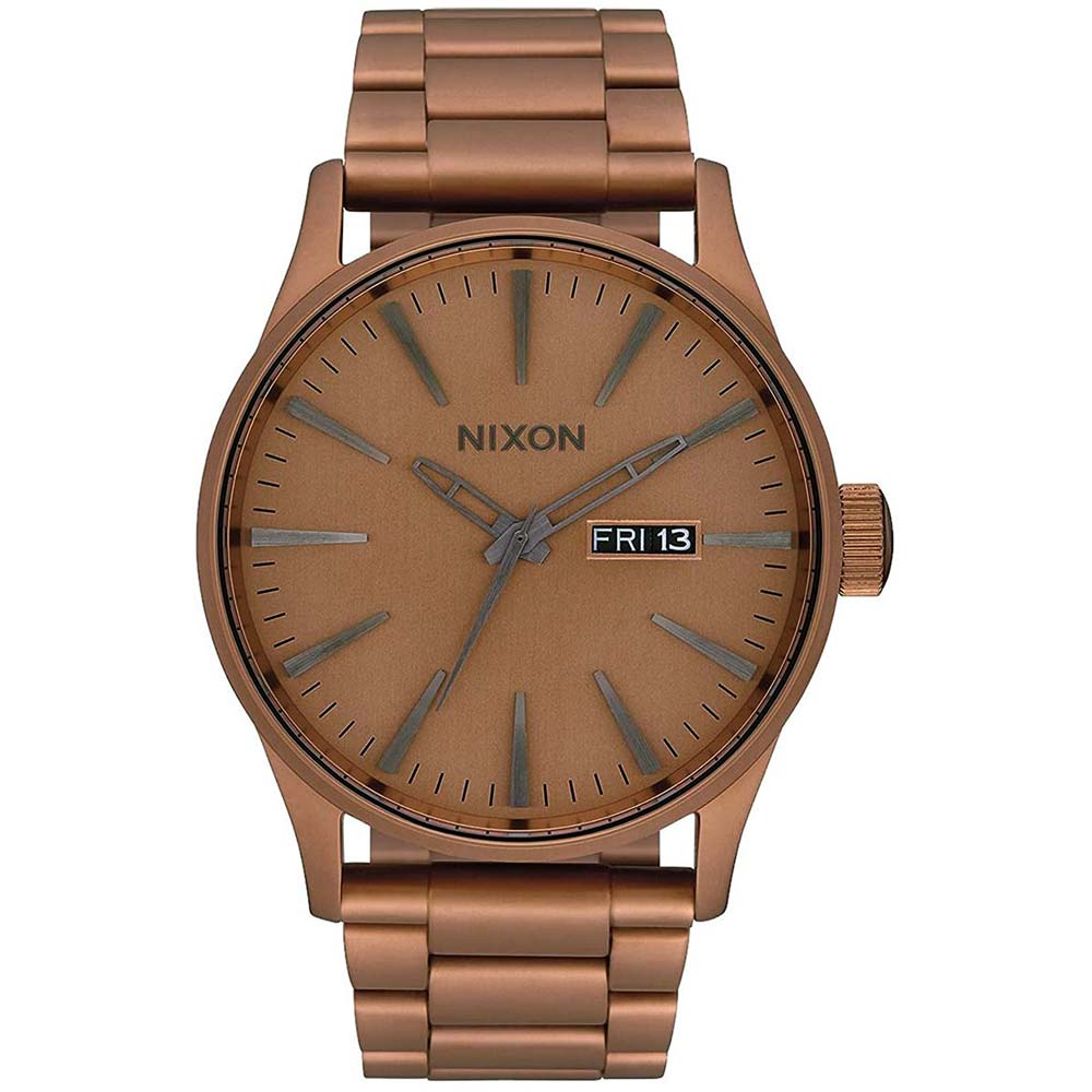 Reloj Nixon Sentry A3563165 Fecha Acero Inoxidable Bronce
