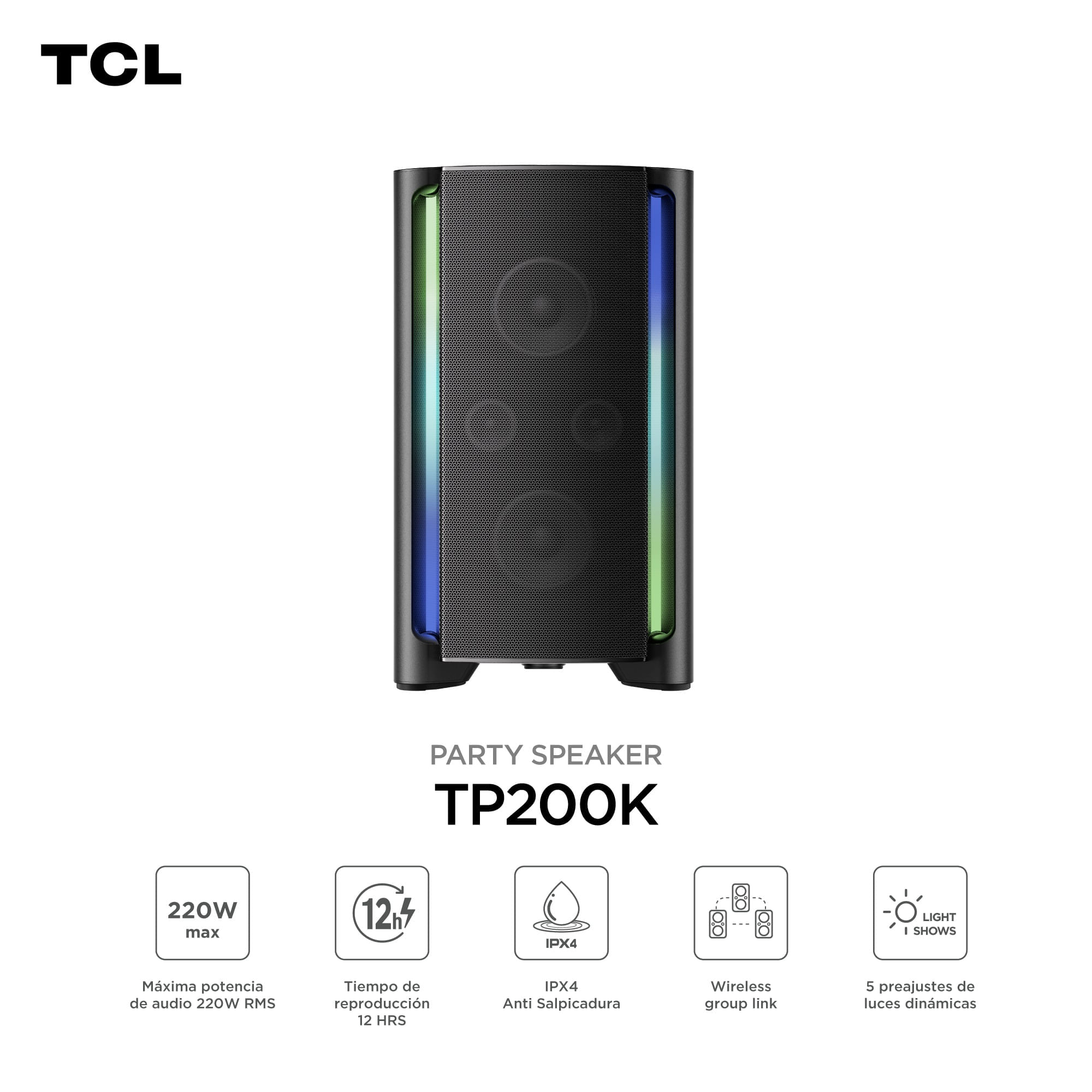 Parlante TCL SPK TP200K Negro