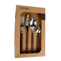 Set Cubiertos x16 Pzas m/Madera Cutlery- ICHIMATSU- 10286558