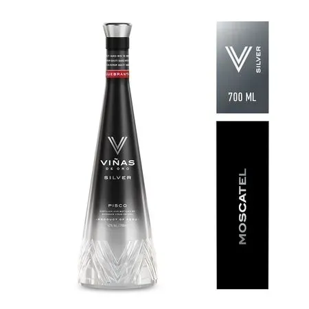 Pisco Puro VIÑAS DE ORO Moscatel Botella 700ml (OFERTA)