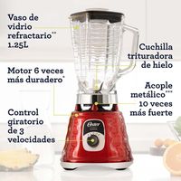 Licuadora Oster 3 Velocidades 1.25L Roja - BLST4126R-053 !OFERTON!