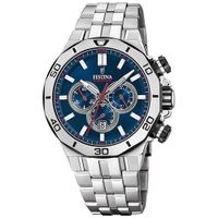 Reloj Festina Chrono Bike F20448/3 Fecha Cronómetro Acero Inoxidable Dial Azul