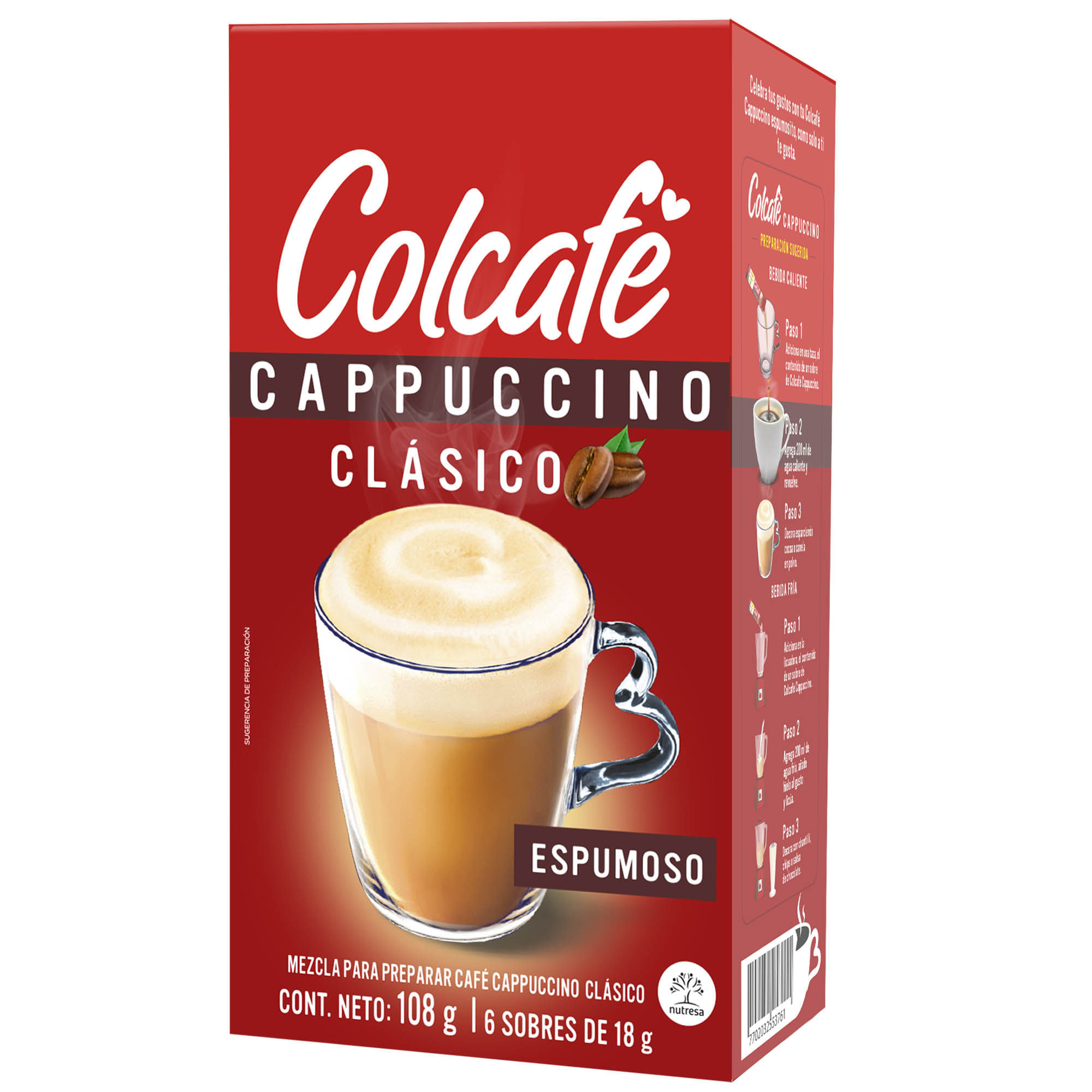 Mezcla para Preparar Café COLCAFÉ Capuccino Clásica Caja 108g