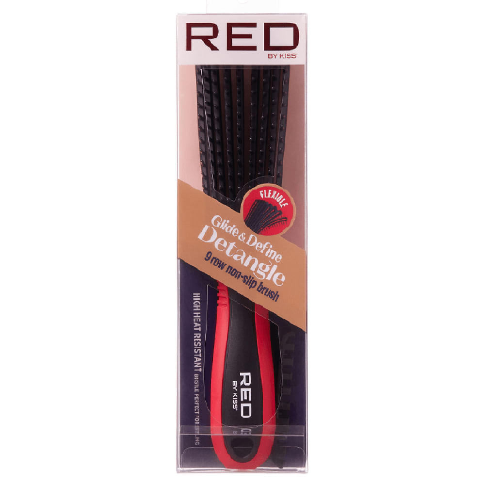 Cepillo para Cabello KISS Red Flex Antideslizante 7 Filas Caja 1un