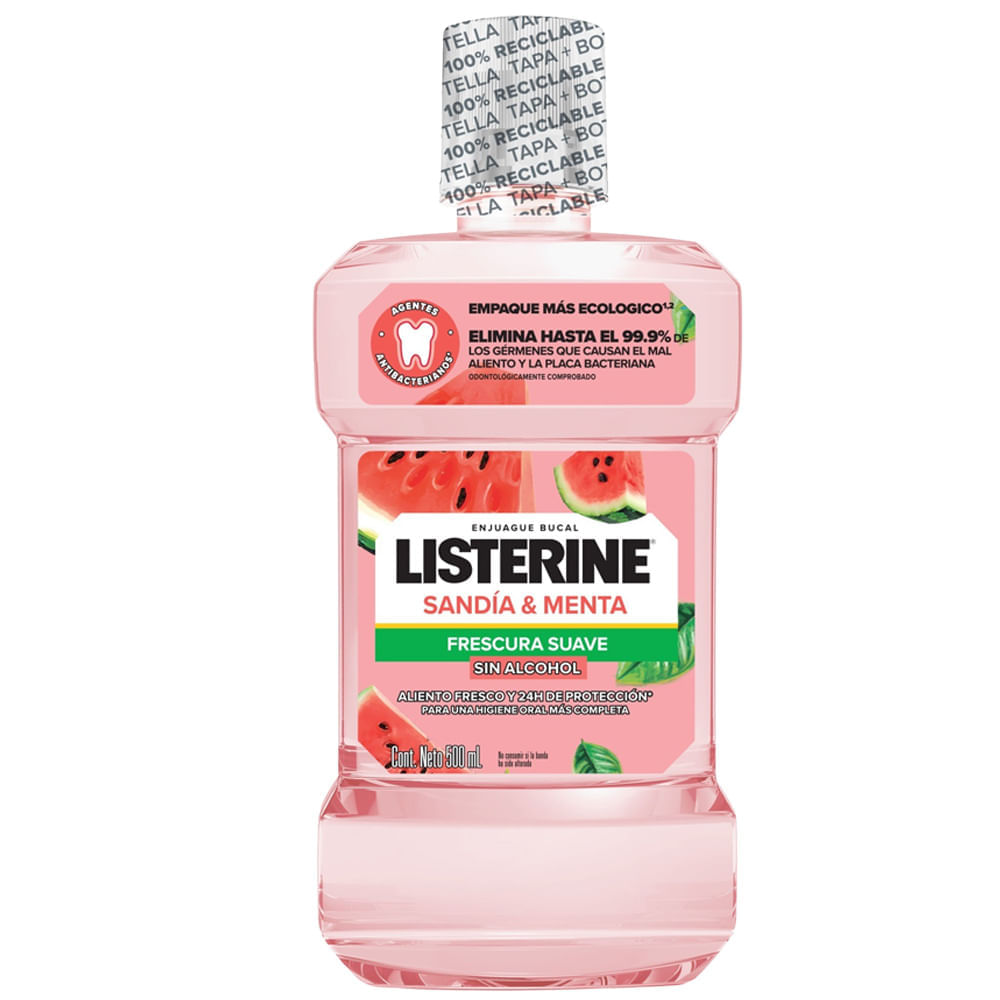Enjuague LISTERINE Sandía y Menta Frasco 500ml