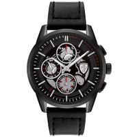 Reloj Ferrari Grand Tour 0830829 Multifuncional Acero Inoxidable Correa de Cuero Negro
