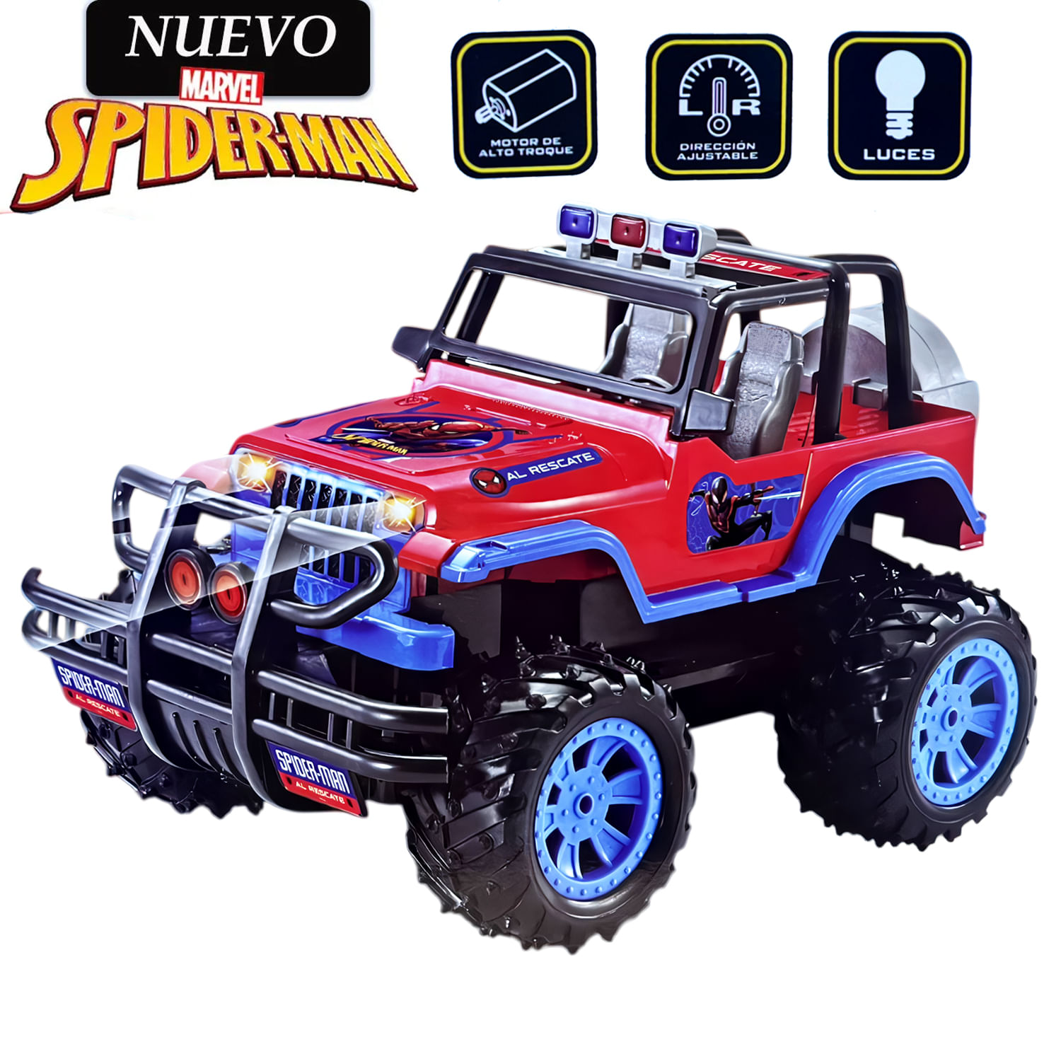 Juguete Carro Todo Terreno de Spiderman 388-25 con Luces