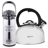 Pack Facusa Tetera Hogar 3LT + Termo Sifón 1.9LT Acero Inoxidable