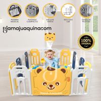 Corral Interactivo con Alfombra Plegable «TEDDY» Amarillo