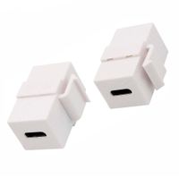 Placa de pared ABS 3 puertos USB C TIPO C Faceplate hembra a hembra NETCOM