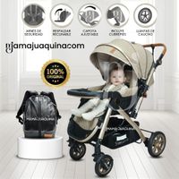 Coche Cuna De Lujo «SUNDARA PREMIUM» con Mochila Beige