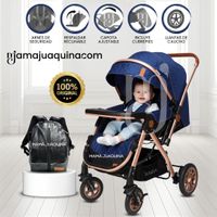 Coche Cuna De Lujo «SUNDARA PREMIUM» con Mochila Azul