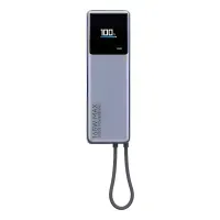 Power Bank Xiaomi 165w 10000mah Batería Portátil Con Cable Negro