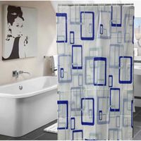 Cortina de Baño Cuadros 180x180cm