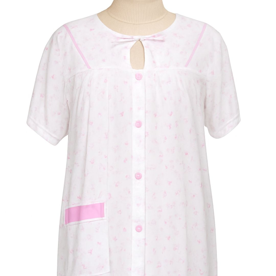 Camison / bata Manga Corta /embarazo / post parto Rosa S/M
