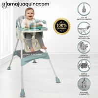 Silla de Comer Didactico «ARIS» con juguete Verde - copy