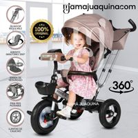 Triciclo Guiador Giratorio «PRIME XL» Para Niños Coffee