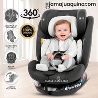 Silla de Auto Giratoria 360° «ESSIA» de Lujo Gris