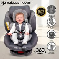 Silla de Auto Giratoria 360° ISOFIX «DUNEX» de Lujo Gris