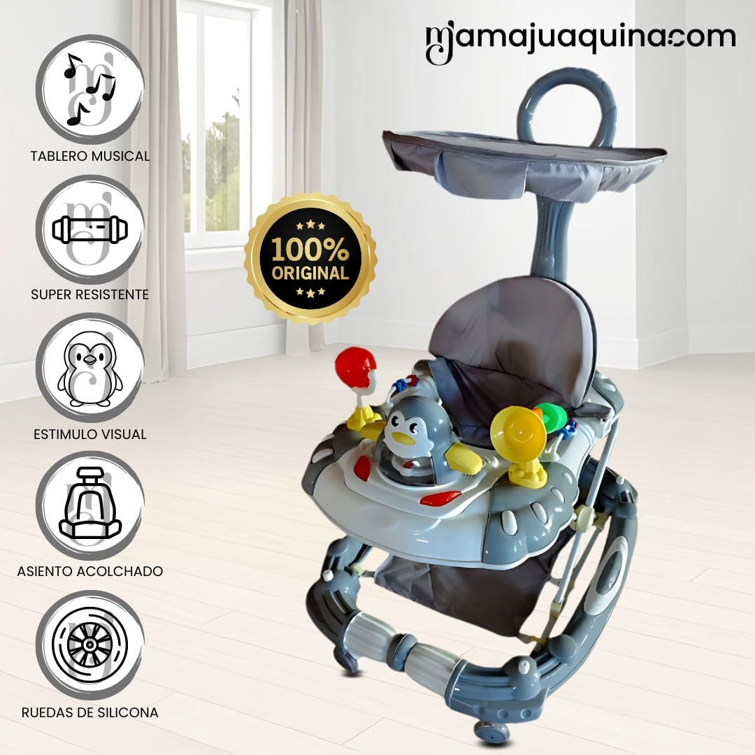 Andador Para Bebé «HAPPY PENGUIN» Gris - copy