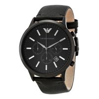 Reloj Emporio Armani AR2461 Black Leather Para Caballero