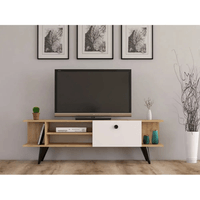 Mesa de TV Moderna Burundi Roble/Blanco 120cm