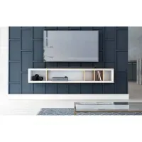 Mesa de TV Flotante Cintia color Duna/Blanco TU MESITA