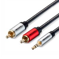 Cable de audio Plug 3.5mm a 2 RCA Macho 3 Metros NETCOM