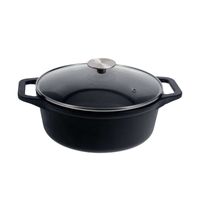 Horno Holandés Esmaltado 3.8L Con Tapa De Vidrio