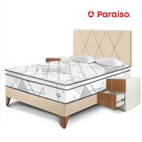 Dormitorio  europeo pocket advance 2pl + 2 veladores brisse champagne