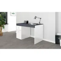 Escritorio Extensible Jimy color Blanco/Negro TU MESITA