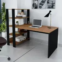 Escritorio Moderno con Estantes Jesús color Negro/Marrón TU MESITA