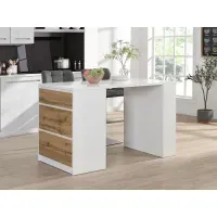 Isla Central para Cocina Selena color Blanco/Duna TU MESITA