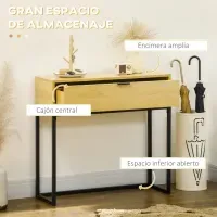 Consola Clásica Tumi color Madera TU MESITA 1 cajón