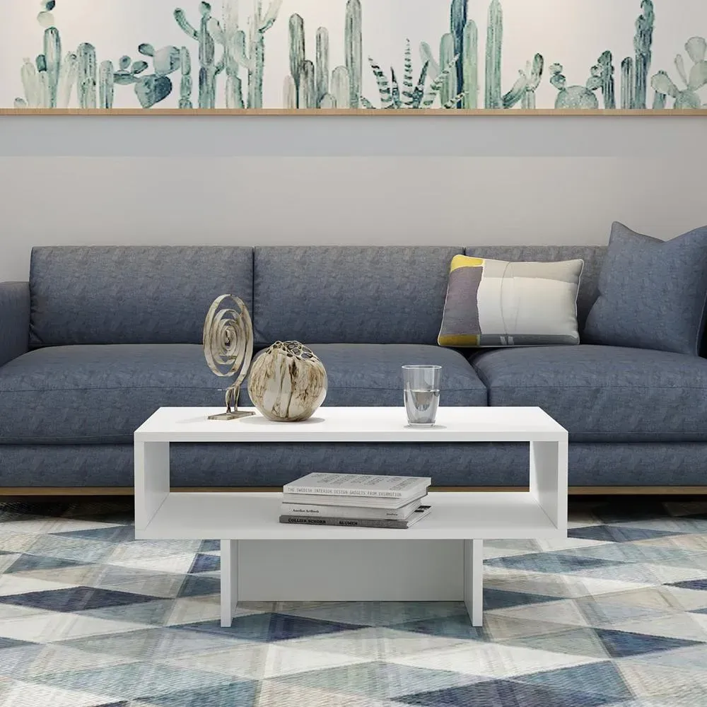 Mesa de Centro Clásica TU MESITA Morgana color Blanco
