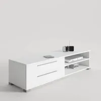 Mueble para TV 2 cajones Greco color Blanco TU MESITA