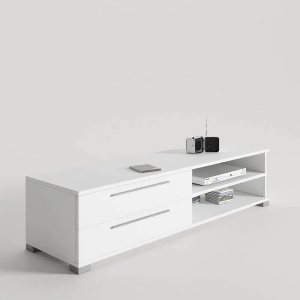 Mueble para TV 2 cajones Greco color Blanco TU MESITA