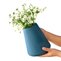 Florero Decorativo Modelo Axis Lineal Mediano Azul