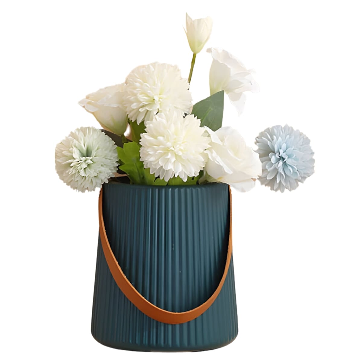 Florero Decorativo Modelo Primavera Lineal Azul